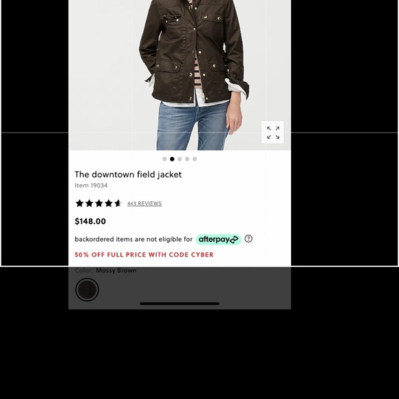 J Crew Downtown field Jacket Khaki - Picture 4 of 4